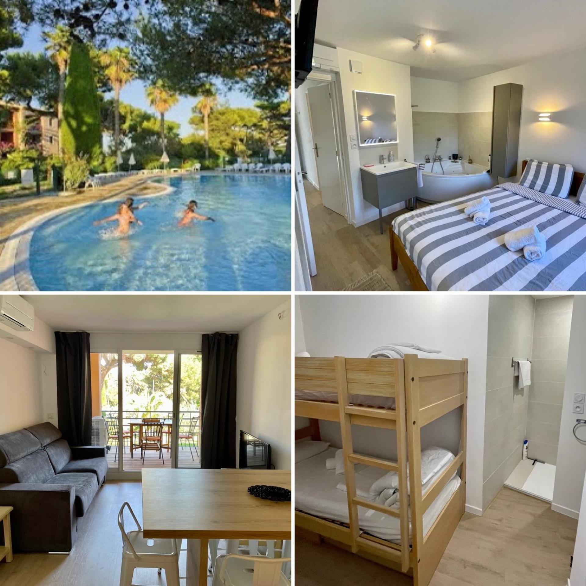 Badine Beach 5P Plage Piscine Balneo Clim Jardin Exotique 耶尔 外观 照片